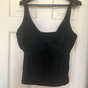 Seafolly black tankini top size 18